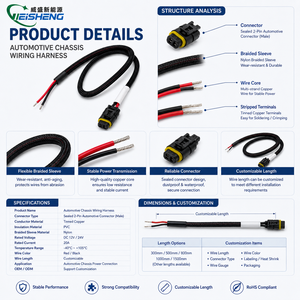 定制防水汽车底盘线束总成 OEM ODM 适用于汽车摩托车 PVC 绝缘电子产品 - Product Image 3