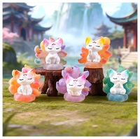 Fée amour renard chanceux enfants poupée aveugle sac Animal bricolage Anime résine Statues Miniatures Figurines à collectionner mignon bureau Mini jouet