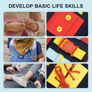 Tableau d'activités Montessori en feutre pour bébés, jouets éducatifs en feutre, livre d'activités préscolaire pour tout-petits - Product Image 4