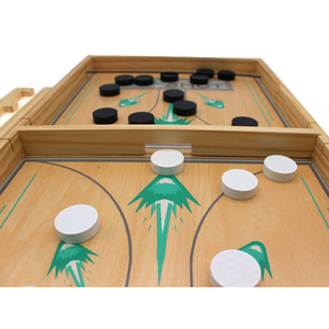 Nouveau <span class=keywords><strong>jeu</strong></span> de société en bois 4 en 1, pour enfants, niveau avancé, Hockey, écharpe rapide, grand pour la famille, haute qualité - Product Image 4