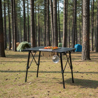 Table IGT réglable en hauteur pour le camping en plein air, table de pique-nique pliable multifonctionnelle en aluminium pour le camping, le barbecue, le jardin, les pique-niques et les voyages