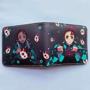 32 couleurs haute qualité Anime démon Slayer <span class=keywords><strong>Kimetsu</strong></span> <span class=keywords><strong>no</strong></span> <span class=keywords><strong>Yaiba</strong></span> court pliant PU portefeuille mignon portefeuille - Product Image 1