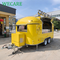 Remorque de restauration personnalisée WECARE entièrement équipée, bar à gelato mobile, bar à café, camion de restauration rapide avec cuisine complète