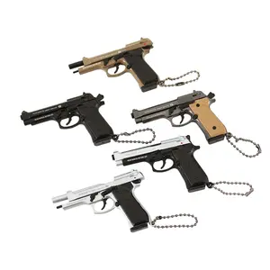 Pistolet jouet en métal modèle de pistolet Beretta M92 réaliste porte-clés de pistolet modèle de pistolet en métal Mini porte-clés en forme de pistolet jouet en métal