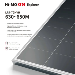 Himo X10 LR7-72HVH 630 ~ 650W Module solaire monocristallin 630W 640W 650W Watt Perc Vente chaude - Product Image 2