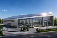 Atelier de construction en structure d'acier intelligente de haute technologie avec système de toiture photovoltaïque