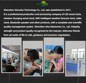 木製テーブルクロックLEDデジタル番号表示とオフィスまたはリビングルーム用温度アラーム付き工場価格 - Product Image 6