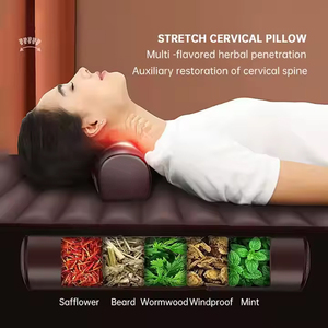 OEM nuovo arrivo massaggiatore per la parte bassa della schiena del collo del dispositivo di trazione lombare terapia di riscaldamento che vibra Stretching massaggio materasso - Product Image 2