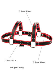 調節可能なフェティッシュ メンズ 胸部 レザー ハーネス ベルト BDSM ゲイ ボディー ボンデージ ハーネス ストラップ ゲイ クロージング - Product Image 6