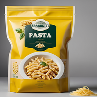 Sac d'emballage personnalisé imprimé transparent de qualité alimentaire biodégradable pour pâtes, farine, blé, spaghetti et pâtes sèches