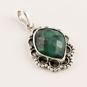 Colgante de piedras preciosas de Plata de Ley 925, joyería de plata de piedras preciosas de rubí natural, proveedor de joyas de piedras preciosas de plata antigua - Product Image 3