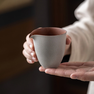 Guanlan Coarse Pottery Fair Cup Cone Shape Gray Glaze <b>Tea</b> Pitcher For Kung Fu <b>Tea</b> <b>Set</b> - Product Image 1