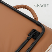 Chaise de jardin pliable multifonctionnelle portable en cuir PU imperméable Gravitygroup moderne pour l'extérieur, salon, parc