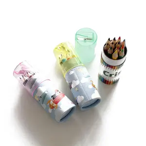 Portable Color Mini Drawing Colored Pencils For Kids With Sharpener For Children