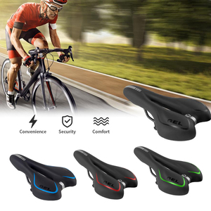 AQ3020 selle en cuir PU noir de haute qualité vtt/route/selles de vélo pliantes dame/hommes sièges de vélo souples - Product Image 6