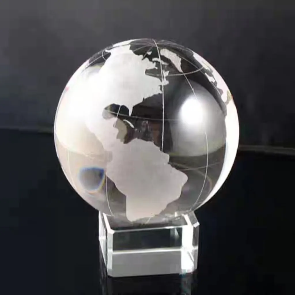 Commercio all'ingrosso di diverse dimensioni palla K9 cristallo di vetro terra globo