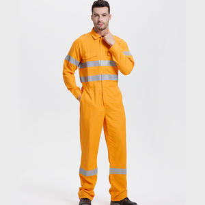 Combinaisons ignifuges antistatiques Super Factory, orange, 99 % coton, 1 % fil antistatique, pour l'exploitation minière et l'industrie chimique - Product Image 4