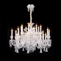 Décoration de mariage, lustre en cristal pour salon, hôtel, villa, salle de banquet, décoration avec bras torsadés à la main, lampes en cristal
