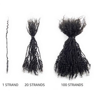 Extensions de cheveux humains bouclés de 0,15 cm, pointes bouclées, pour femmes afro-américaines, cheveux Remy au crochet, 8 pouces, fournisseur en gros de boutique américaine - Product Image 2