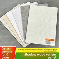 Placage de bois Shadow Wood en érable naturel pour mur de fond, décoration d'hébergement touristique, panneau Keyan