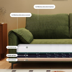 Canapé sectionnel inclinable moderne 2 places en velours côtelé <span class=keywords><strong>vert</strong></span>, confortable pour salon, centre commercial, villa - Vente chaude - Product Image 2