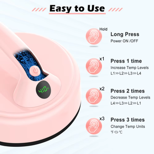 Portable 5 Ceramic Heat Press Machine for T-<b>Shirts</b> DIY Fast Heating 4 Temp Modes Manual Portable Heat Press - Product Image 5