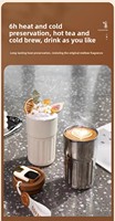 Mug isotherme intelligent en acier inoxydable 316 de 450 ml avec affichage numérique LED de la température, couvercle écologique pour café