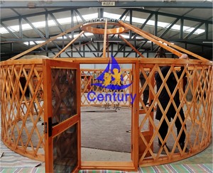 <span class=keywords><strong>Prix</strong></span> d'usine Camping en plein air Grande tente de yourte mongole de luxe en toile Imperméable - Product Image 4