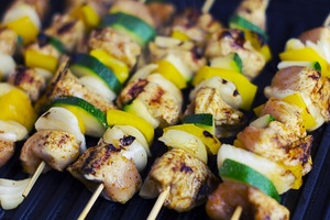 Escupir asador parrilla especial colorido perla brocheta de bambú plana <span class=keywords><strong>pinchos</strong></span> - Product Image 5