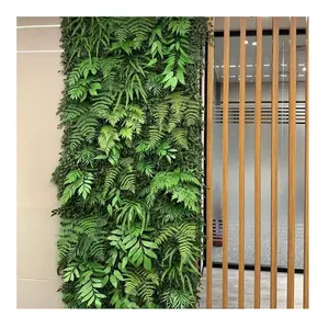 Ruopei Shein 50*50 12 pcs 3d Plant Wall Panel Idea PVC Grass Backdrop Leaf Wall Decorative for Wedding Decoration