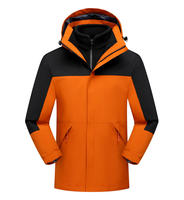 Veste softshell trois en un personnalisée pour le cyclisme en plein air, le ski, les vêtements de travail, fermeture à glissière, logo brodé imprimé, publicité