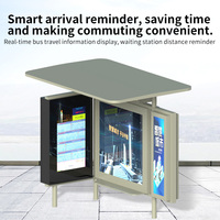 Panneau d'affichage intelligent pour arrêt de bus extérieur avec écran LCD numérique, signalisation électronique pour ville connectée