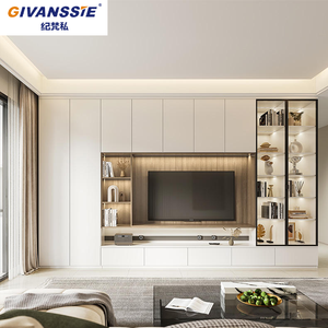 Meuble de salon moderne avec support TV LED et armoire de rangement réglable pour l'organisation et la présentation des appareils multimédias - Product Image 5