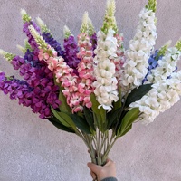 Fleur artificielle de delphinium de qualité supérieure PT-FY006 Big Swallow pour des mariages élégants