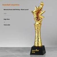 Trofeos de resina de oro clásicos personalizables, medalla de resina, premio de baloncesto, fútbol, trofeo grande de fútbol
