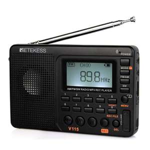 Radio portable Retekess V115 AM FM SW, lecteur MP3 1000 mAh, écran LCD, prise en charge multilingue, haut-parleur intégré - Product Image 5