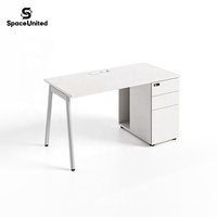 Postes de travail modulaires modernes pour bureaux, système de bureau en bois avec structure en acier pour espaces de travail des employés