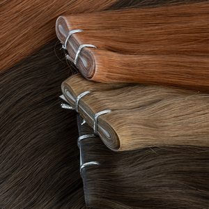 14-28 pollici senza soluzione di continuità 100 grezzo doppio disegnato tessuto di capelli umani invisibile lungo nastro di trama nelle estensioni dei capelli - Product Image 4