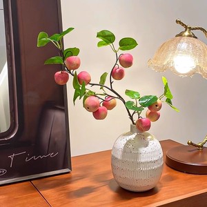 Branches de fleurs de pommier artificielles avec fruits, décoration haut de gamme pour la maison, pour la table du salon, l'entrée - Product Image 1