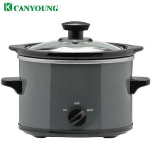 Appareils de cuisine allemagne Standard CB électrique <span class=keywords><strong>rouge</strong></span> couleur marmite en céramique 1,5 l ronde manuelle Mini <span class=keywords><strong>mijoteuse</strong></span> - Product Image 3