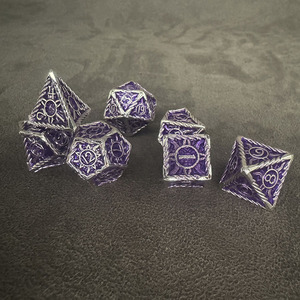 Nian Biểu Tượng Tùy Chỉnh 7Pcs Kẽm Hợp Kim Ma Thuật <span class=keywords><strong>Dice</strong></span> Set 25Mm Đa Diện Hội Đồng Quản Trị Trò Chơi & - Product Image 5