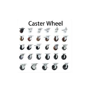 Preto nenhum rolamento silencioso armazém Material Handling Trolley Industrial borracha giratória Rodas Caster - Product Image 1