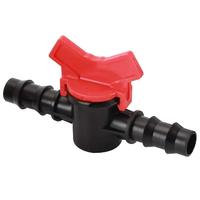 Mini-vanne en plastique avec capuchon rouge, interrupteur de commande, raccord de tuyau d'irrigation, diamètre 16 mm, marque Weisheng, pour ferme, jardin, pelouse, arrosage goutte à goutte