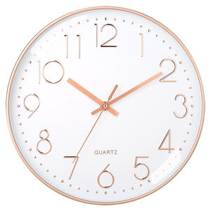 Reloj de pared de tiempo infinito al por mayor de lujo moderno al por mayor OEM de fábrica 12 pulgadas para colgar <span class=keywords><strong>en</strong></span> la pared reloj analógico de una sola cara - Product Image 3