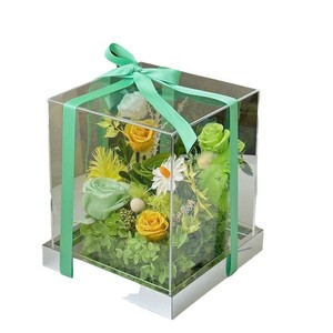 Rose éternelle Qixi Day, fleurs de jardin d'été, boîte à fleurs créative en acrylique pour la fête <span class=keywords><strong>des</strong></span> mères, anniversaire, Chine, 18*18*22 cm - Product Image 5