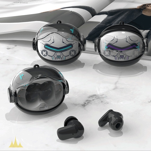 New Rotating Portable Earphone In-ear High-definition Earphone Fun Fashionable Face-changing Design Wireless Earphone