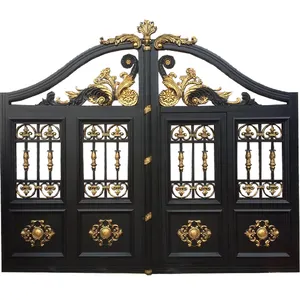 Aluminum Casting Expolision Bullet Proof Security Door Metal Wrought Iron Entrance Door Cheap Price