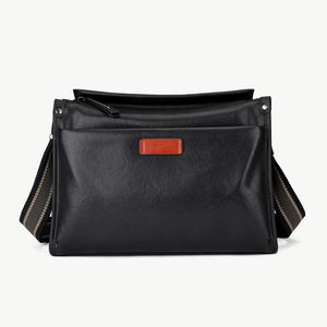 Sac à bandoulière/sac messager en cuir véritable pour <span class=keywords><strong>homme</strong></span>, <span class=keywords><strong>tendance</strong></span>, simplicité urbaine, mode décontractée, cuir de vachette de première qualité, pour les trajets quotidiens - Product Image 5
