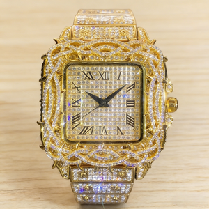 High Quality Custom VVS Full Inlaid Moissanite Luxury <b>Watch</b> | Shiny Even in Natural Light | Hip Hop Style Men's Business <b>Watch</b> - Product Image 2