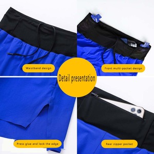 Pantaloncini <span class=keywords><strong>da</strong></span> <span class=keywords><strong>corsa</strong></span> veloci <span class=keywords><strong>da</strong></span> uomo a vita alta ad asciugatura rapida per Trail Marathon Running allenamento Fitness pantaloni attivi - Product Image 4